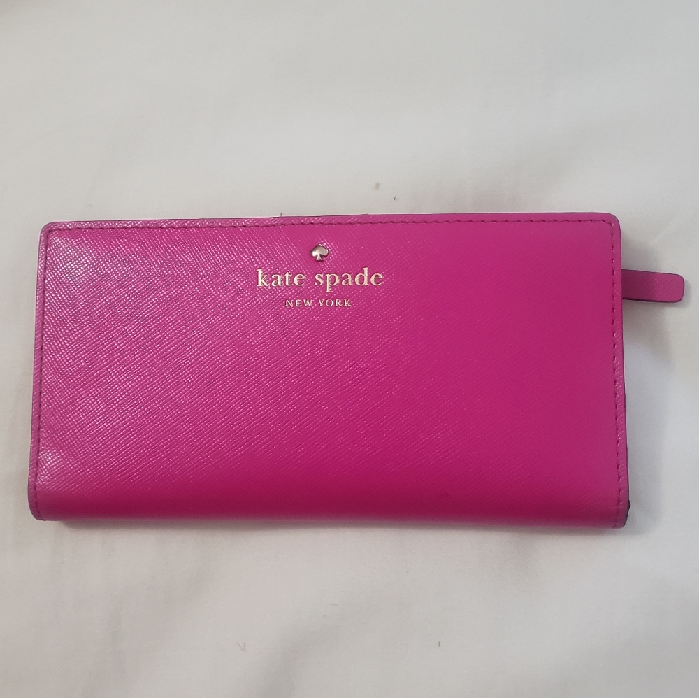 Kate Spade Hot Pink Leather Wallet